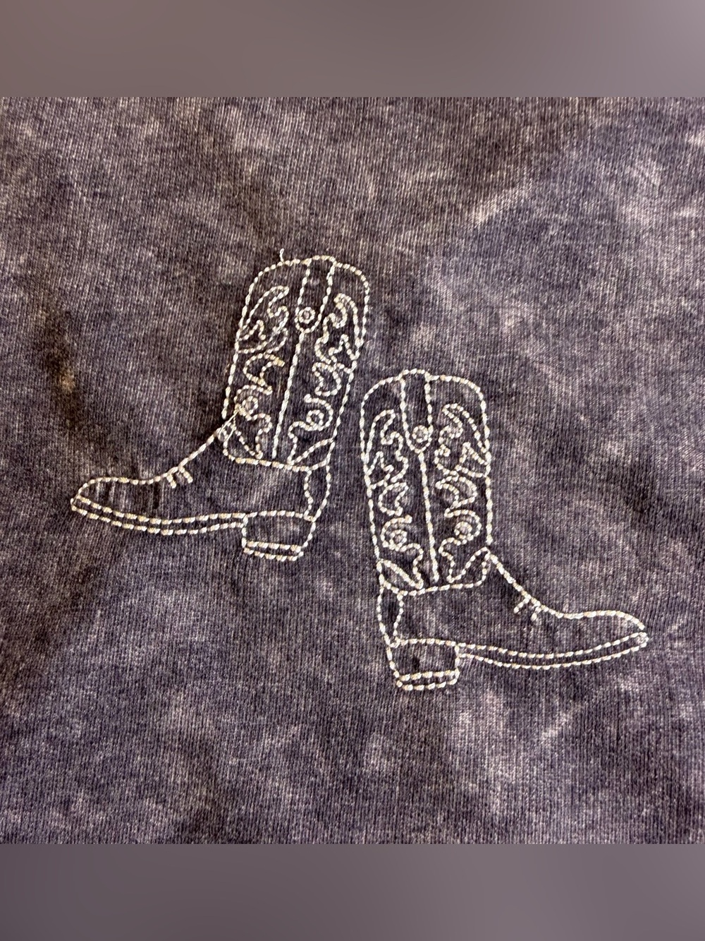 Jane & Delancey Gray Mineral Wash Sweatshirt with Embroidered Western Motifs - Picture 8 of 14